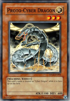 Yu-Gi-Oh TCG Proto-Cyber Dragon DP04-EN004 Unlimited Regular Common Card LP-NM-image