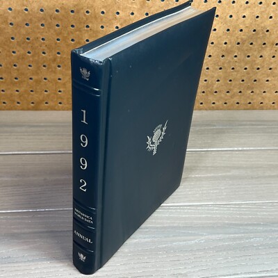1992 Encyclopedia Britannica Annual World Data Book of the Year Leather Padded-image