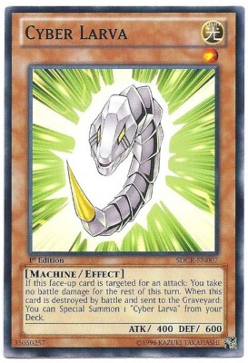 3 x Cyber Larva - SDCR-EN007 - Common - 1st Edition Near Mint, English-image