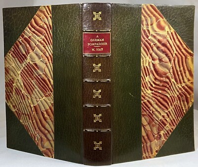 1906 A GERMAN POMPADOUR Antique Decorative Book FINE LEATHER BINDING Biography-image