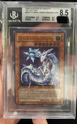 Yugioh Cyber Laser Dragon Ultimate Rare 1st Edition BGS PSA 8.5 Near Mint SOI-image