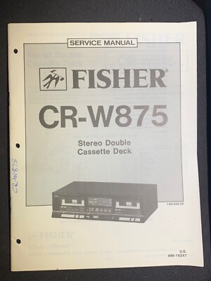 Fisher CR-W875 Service Manual Stereo Double Cassette Deck Original-image