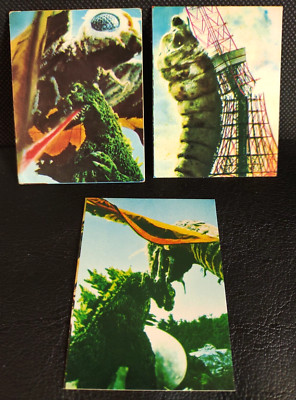 Godzilla Mothra Card TOHO Tokusatsu Retro Rare Japanese Vintage-image