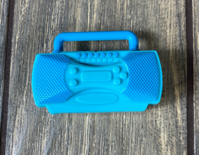 Vintage Fisher Price Loving Family Blue Boom Box Stereo Radio Doll Accessory-image