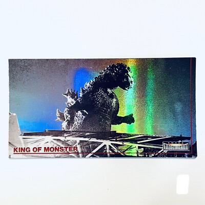 1996 AMADA Wide Collection Card King of Monster No.1 Holo Godzilla 1954 Toho-image
