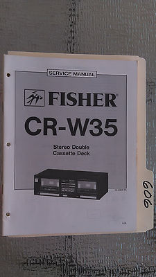 Fisher cr-w35 service manual original repair book stereo tape deck player-image