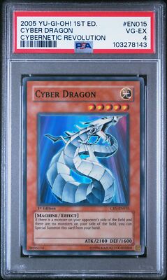 Yu-Gi-Oh! - Cybernetic Revolution Cyber Dragon 2005 CRV-EN015 1st Edition PSA 4-image