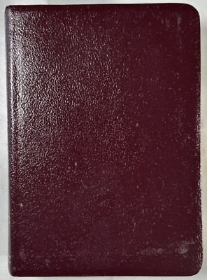 KJV Large Print Compact Reference Bible Burgundy Bonded Leather Clean G+-image