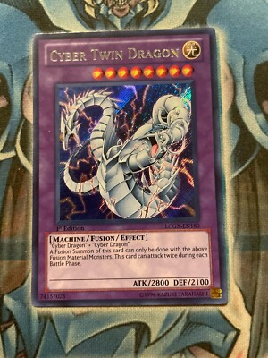 NM Cyber Twin Dragon LCGX-EN180 Secret rare 1st edition-image