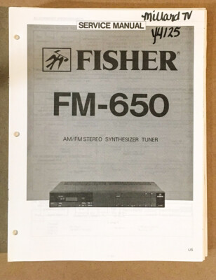 Fisher FM-650 Tuner Service Manual *Original*-image