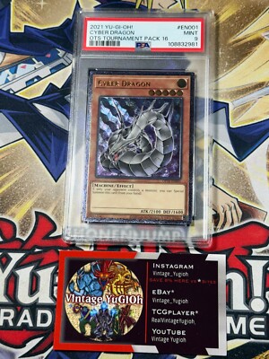 Yugioh PSA 9 Cyber Dragon OP16-EN001 Ultimate Rare-image