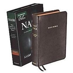 NASB Clarion Reference Bible, Brown Calfskin Leather, NS485:X, ,-image