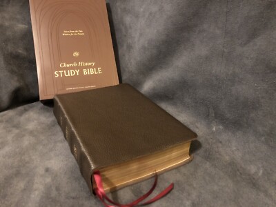 Esv Church History Study Bible Reference Soft Cowhide Leather English Standard-image