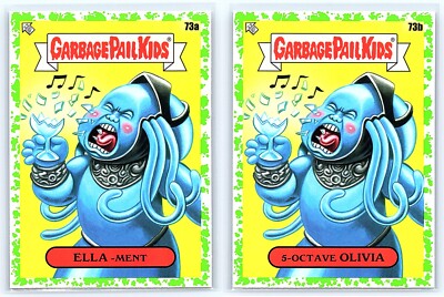 Fifth Element Diva Willis Jovovich Garbage Pail Kids Spoof GREEN SP 2-Card Set-image
