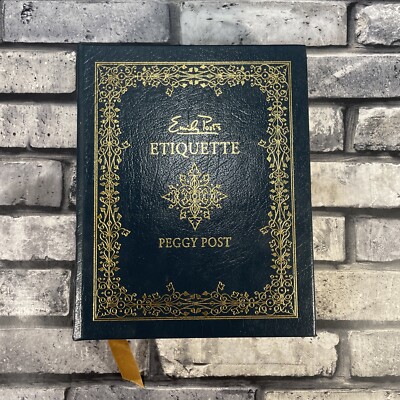 Emily Post's ETIQUETTE Peggy Post 16th Edition Leather Bound 2003 Easton Press-image
