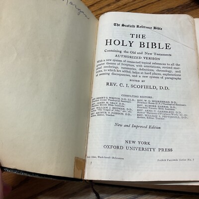 Vintage 1945 Scofield Reference Bible Oxford KJV with Helps-image