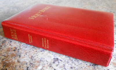 Holy Bible Giant Print KJV 1995 Red Leather Red Letter Ed SCHOOL OF TOMORROW-image