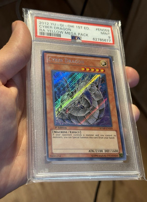 Yugioh Cyber Dragon RYMP-EN059 1st Edition Secret Rare PSA 9-image