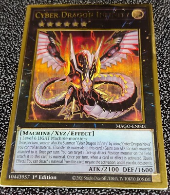 1x Yu-Gi-Oh! Cyber Dragon Infinity - MAGO-EN033 - Premium Gold Rare - 1st Ed -NM-image