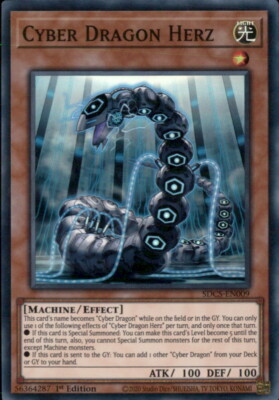 1st ed Cyber Dragon Herz super rare SDCS-EN009 Yugioh-image