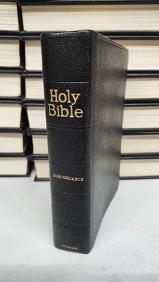 A.J. Holman 1942 BIBLE Leather Simplified Pronouncing KJV Verse Reference Jewel-image