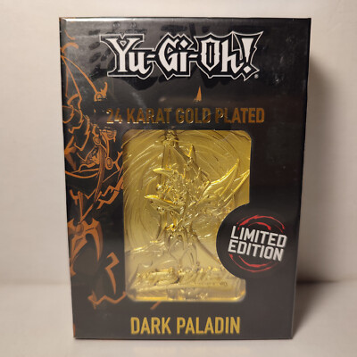 Yugioh Dark Paladin Gold Plated Metal Card Ingot Official Collectible Figurine-image