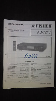 Fisher ad-724 v service manual original repair book stereo cd player-image
