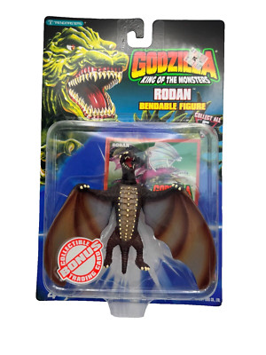 VINTAGE 1994 TRENDMASTERS USA GODZILLA ACTION FIGURE BENDALBLE W/ CARD RONDON-image