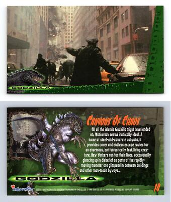 Canyon's Of Chaos #14 Godzilla 1998 Inkworks Supervue Trading Card-image