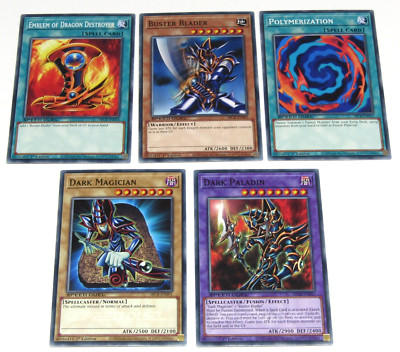 Yugioh Speed Duel Fusion Set Dark Magician, Buster Blader & Dark Paladin Cards-image