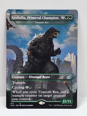 1x SHOWCASE Godzilla, Primeval Champion, NM, Ikoria (IKO), Magic Gathering, MtG-image