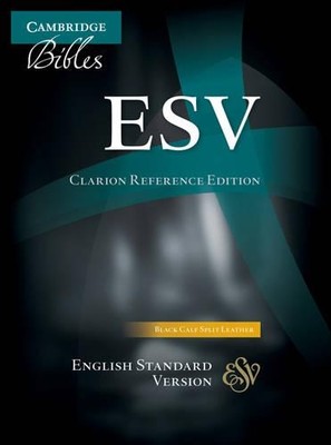 ESV Clarion Reference Bible, Black Calf Split Leathe (Leather Bound) (UK IMPORT)-image