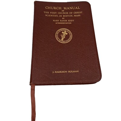 FIRST CHURCH of CHRIST SCIENTIST CHURCH MANUAL RARE VTG LEATHER 89th EDITION-image