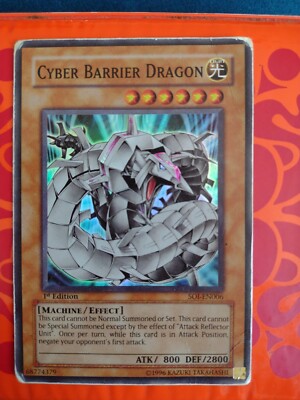 Yu-gi-oh Cyber Barrier Dragon SOI-EN006 Ultimate Rare 1st Edition card - HP-image