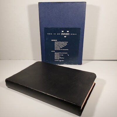 Oxford KJV Scofield Reference Bible 1945 Genuine Morocco Leather 179X With Box-image