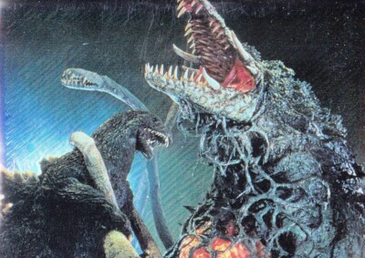 GODZILLA CHROMIUM 1996 PARALLEL HOLOCHROME STICKER # 31 GODZILLA BIOLLANTE-image