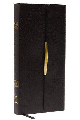 KJV Compact Checkbook Bible, Black Bonded Leather, Red Letter: King James Versi,-image