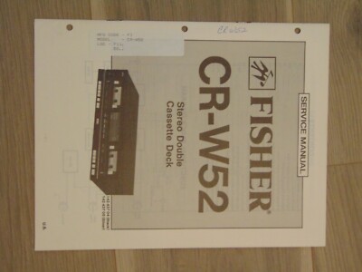 Fisher CR-W52 Service Manual Stereo Double Cassette Deck-image