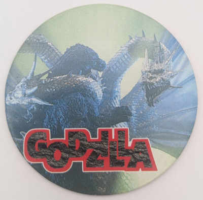 Godzilla vs King Ghidorah 04 New Cap Collection Menko Amada Card 1995 Japan A1-image