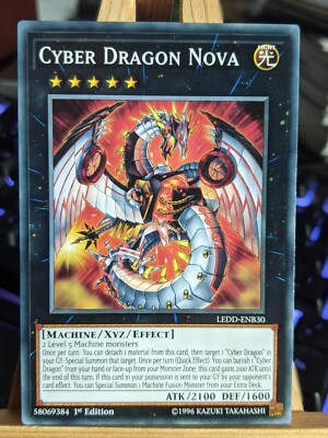 Cyber Dragon Nova LEDD-ENB30 Common 1st Edition LP/NM Yugioh Cards-image