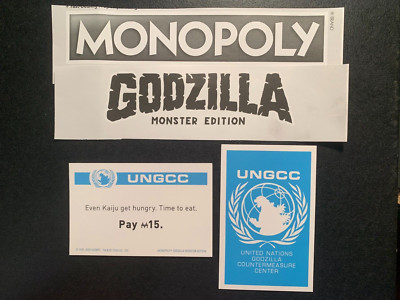 Monopoly Godzilla EVEN KAIJU GET HUNGRY  CARD UNGCC GAME REPLACEMENT-image