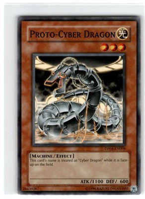 Yu-Gi-Oh! Proto-Cyber Dragon Common DP04-EN004 Moderately Played Unlimited-image