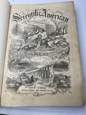 Scientific American Book Illustrated Science & Mechanic Full Year 1888 Vol LVIII-image