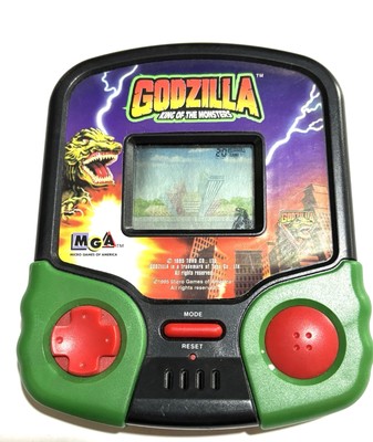 Godzilla King Of Monsters 1996 Micro Games Of America Handheld Game Works Great-image
