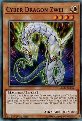 LEDD-ENB02 CYBER DRAGON ZWEI COMMON 1ST EDITION YuGiOh CARD-image