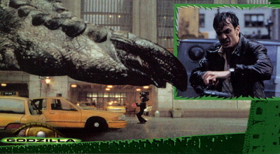 GODZILLA THE MOVIE 1998 INKWORKS WIDEVISION PROMO CARD P1-image