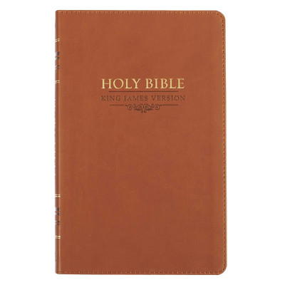 KJV Holy Bible, Gift Edition Faux Leather, King James Version, Saddle Tan (KJV G-image