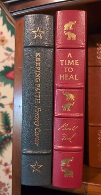 Keeping Faith Jimmy Carter & A Time To Heal Gerald Ford BOTH SIGNED Easton Press-image