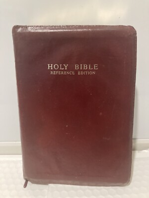 KJV Monarch Reference Bible F54ZBG Zipper Bonded Leather Red Letter Concordance-image
