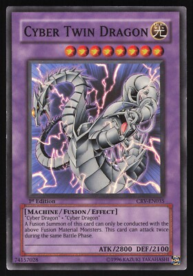 Cyber Twin Dragon - CRV-EN035 - Super Rare - 1st Edition Yugioh-image